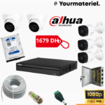 Pack dahua 5 camera 2mp