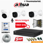 Pack 3 Cameras Dahua 5mp Micro intégré