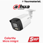 Camera DAHUA 5mp ColoVu Led étanche Micro intégré