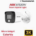 Camera HIKVISION 3k ColorVu micro intégré étanche Smart Hybrid Light