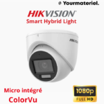 Camera HIKVISION 2mp Smart Hybrid Light micro intégré intérieur couleur