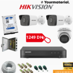 Pack Hikvision 3 camera 2mp