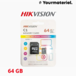 HIKVISION C1 Carte Mémoire 64Go MICRO SD