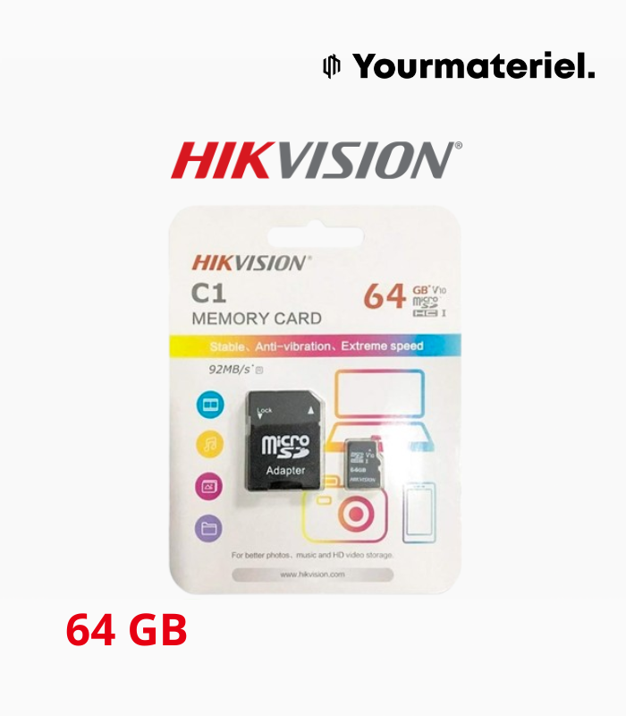 Carte mémoire microSD XC 64Go HIK VISION spéciale caméra (déjà