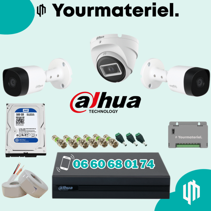 Pack dahua 3 caméras 2mp Promotion 2025 – Image 1