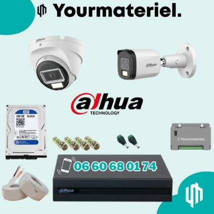 Pack dahua 2 camera 2mp couleur Promotion 2025