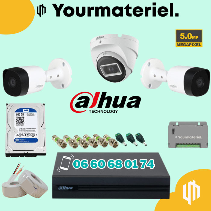 Pack Dahua 3 Cameras 5Mp Promotion 2025 – Image 1