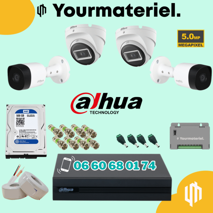 Pack Dahua 4 Cameras 5Mp Promotion 2025 – Image 1