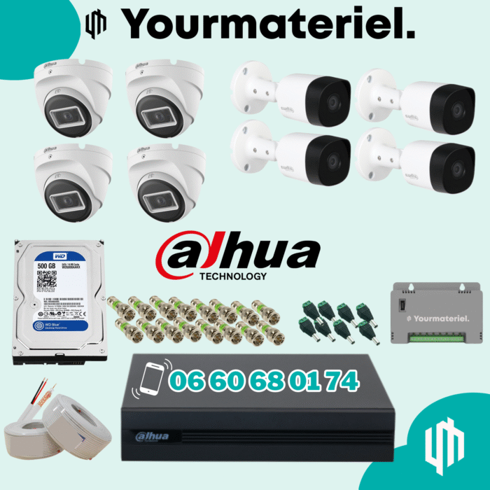 Pack dahua 8 caméras 2mp Promotion 2025 – Image 1