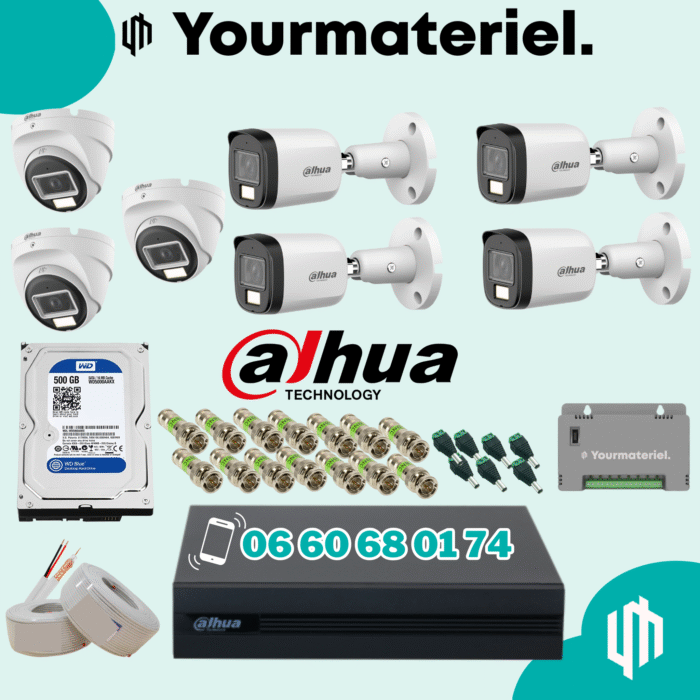 Pack dahua 7 caméras 2mp couleur Promotion 2025 – Image 1