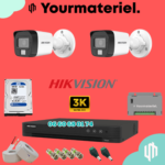 Pack Hikvision 2 cameras Couleur  3K/6mp Offres Spéciales 2026