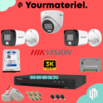 Pack Hikvision 3 cameras Couleur  3K/6mp Offres Spéciales 2026
