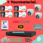 Pack Hikvision 7 cameras Couleur  3K/6mp Offres Spéciales Été 2025