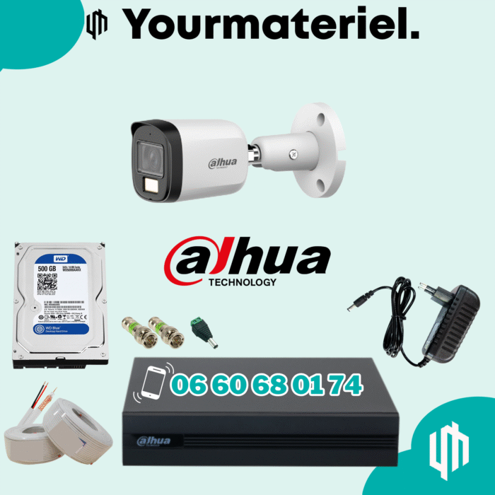 Pack DAHUA 1 camera 2mp Offres Spéciales couleur  2025 – Image 1