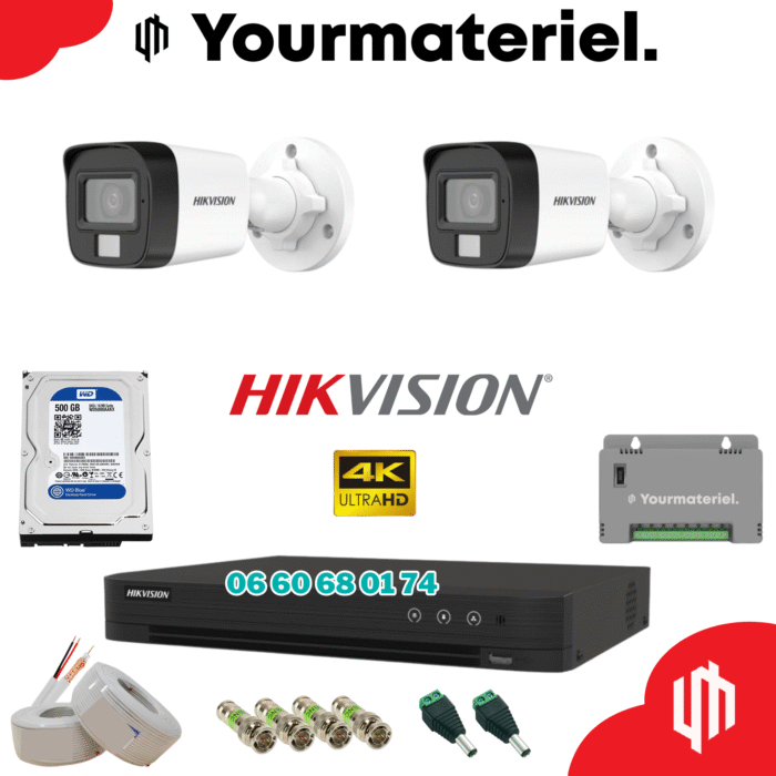 Pack Hikvision 2 camera 4K/8mp Offres Spéciales Été 2025 – Image 1