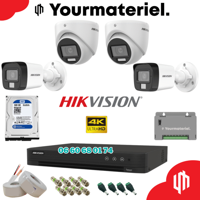 Pack Hikvision 4 camera 4K/8mp Offres Spéciales Été 2025 – Image 1