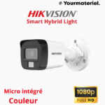 Camera HIKVISION 2mp Smart Hybrid Light micro intégré étanche couleur