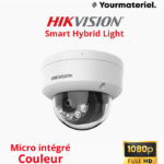 Camera IP HIKVISION 2mp Smart Hybrid Light micro intégré Dome DS-2CD1123G2-LIU