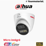 WIZCOLOR HAC-HDW1549X-A-PRO CAMERA DAHUA 5mp Dôme couleur + audio 50M