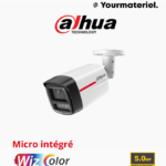 WIZCOLOR DH-HAC-HFW1549XP-A-PRO-0280B-DIP CAMERA DAHUA 5mp étanche couleur + audio 50M