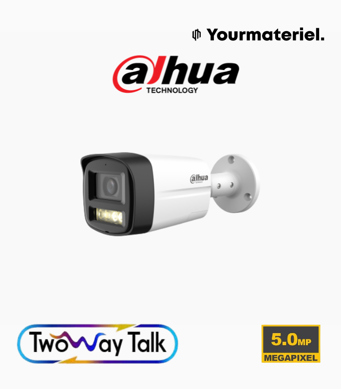 Copie de 3K COLORvu (2) Caméra Dahua HAC-HFW1500TLM-IL-T 5MP HDCVI Smart Dual Light avec Audio Two-way Talk IP67 – Image 1