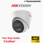 Caméra Hikvision DS-2CE78U0T-LTS – Turret Turbo HD 4K 8MP avec Audio Bidirectionnel et Vision Nocturne 40 m