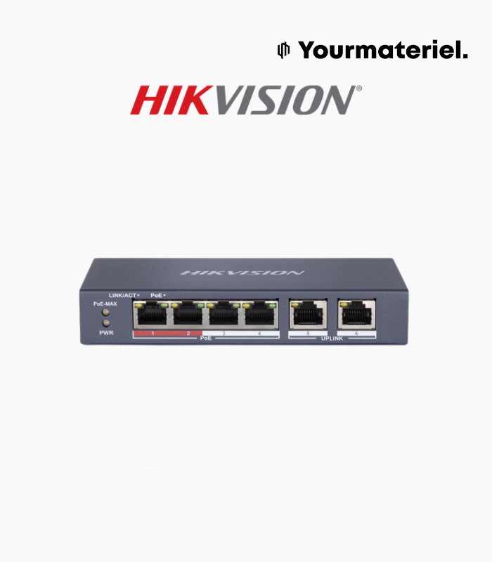 Switch PoE Hikvision DS-3E0106P-E-M 6 ports