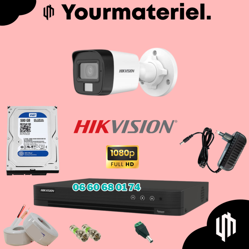 Pack Hikvision 1 camera couleur 2mp