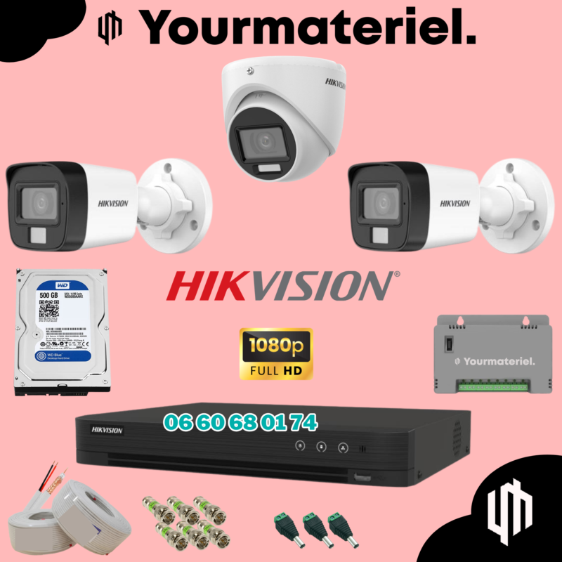 Pack Vidéosurveillance Hikvision 2MP