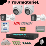 Pack Caméra de Surveillance Hikvision 4 cameras couleur  2mp