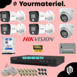 Pack Caméra de Surveillance Hikvision 6 cameras couleur 2mp